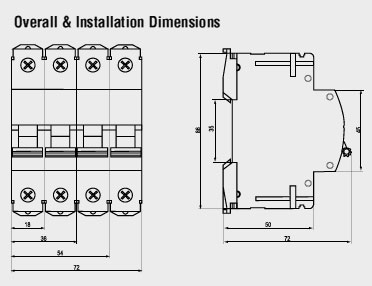 HCB-TS-N Mini Circuit Breaker Overload and Short Circuit Protection for AC 240/415V Energy Storage Systems