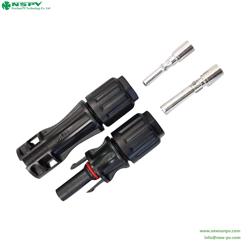 Solar 1500VDC PV4.0 DC Cable Connector 10sqmm 35-60A IP68 Waterproof Detachable for Solar System Assembly