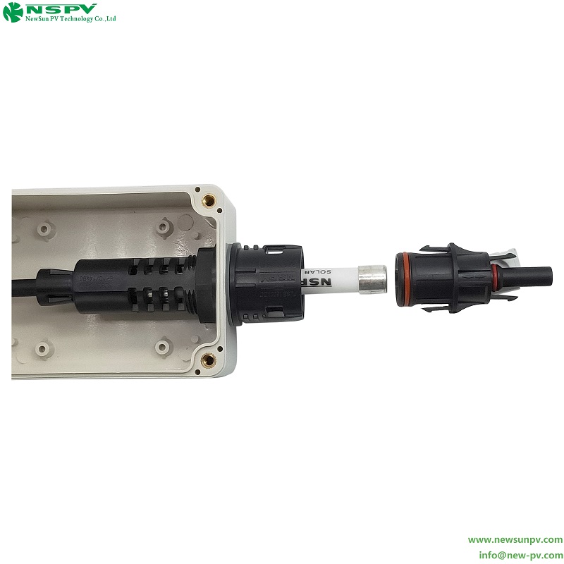 PV4.0 Solar Panel Fuse Connector 1500VDC 50A 1575V Max IP68 Rated Impulse 12KV for Solar Power Systems