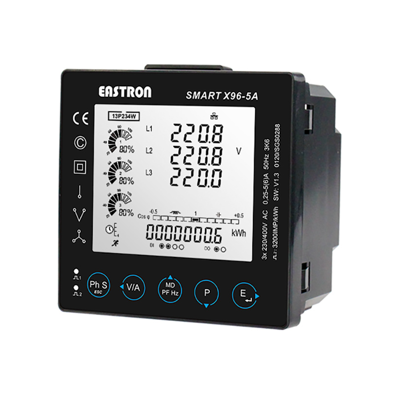 Three Phase Panel Mounted Multi-function Meter Self-Powered Supply High Accuracy Class 0.5s Up to 63rd Harmonic for Electricity Distribution Eastron