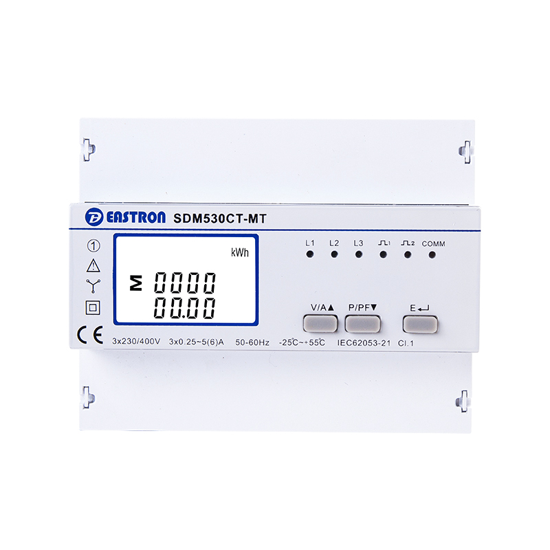 Three Phase Multi-function Energy Meter with Multi-tariff Function CT Type 1/5A Input Bi-directional Measurement 7 Module Size RTC Enabled SDM530CT-MT