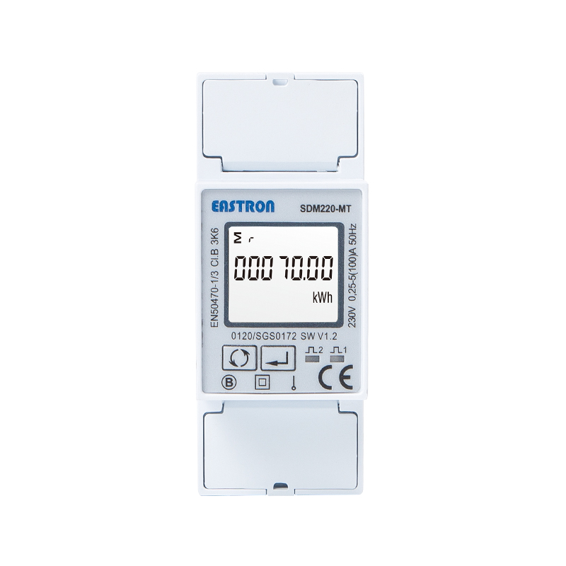 Single Phase Multi-Tariff Energy Meter 100A Direct Load with RS485 Modbus Bi-Directional Measurement for Solar PV and MID Applications