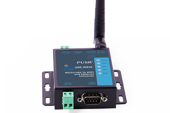 USR-W610 Serial to WiFi Converter for Industrial IoT Applications with RS232/RS485 and Ethernet Connectivity