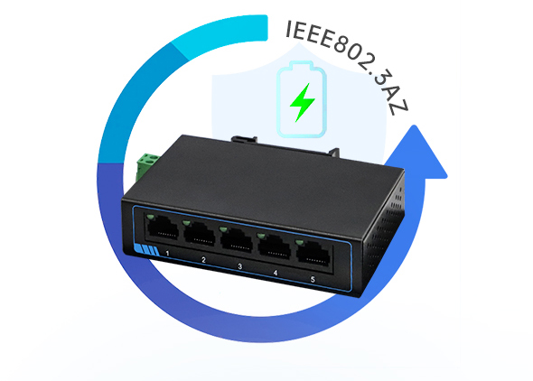 USR-SF1005 5-Port 100M Ethernet Switch Plug-and-Play Unmanaged Layer 2 Switch for Industrial Networking