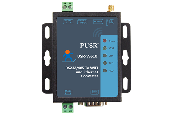 USR-W610 Serial to WiFi Converter for Industrial IoT Applications with RS232/RS485 and Ethernet Connectivity