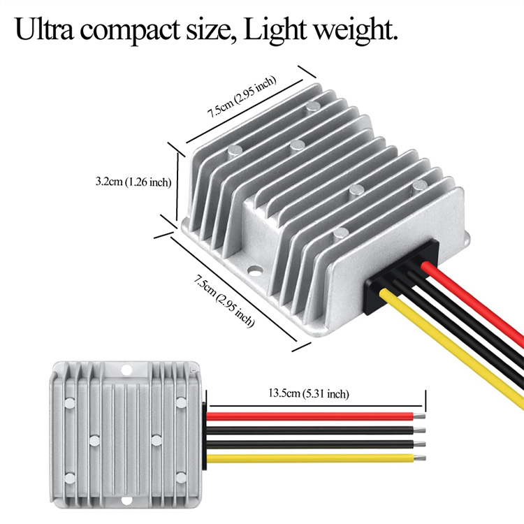 SYGDC DC Converter 24V to 12V 5A 10A 20A 30A 120W 240W 360W High Efficiency Waterproof Step Down Boost Converter for Industrial and Renewable Energy Applications SUYEEGO