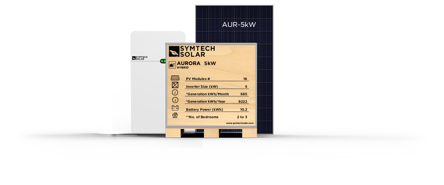 Aurora Hybrid Solar & Battery Kits LiFePO4 Battery +5000 Cycles 90% DOD Off-Grid On-Grid Energy Storage Systems