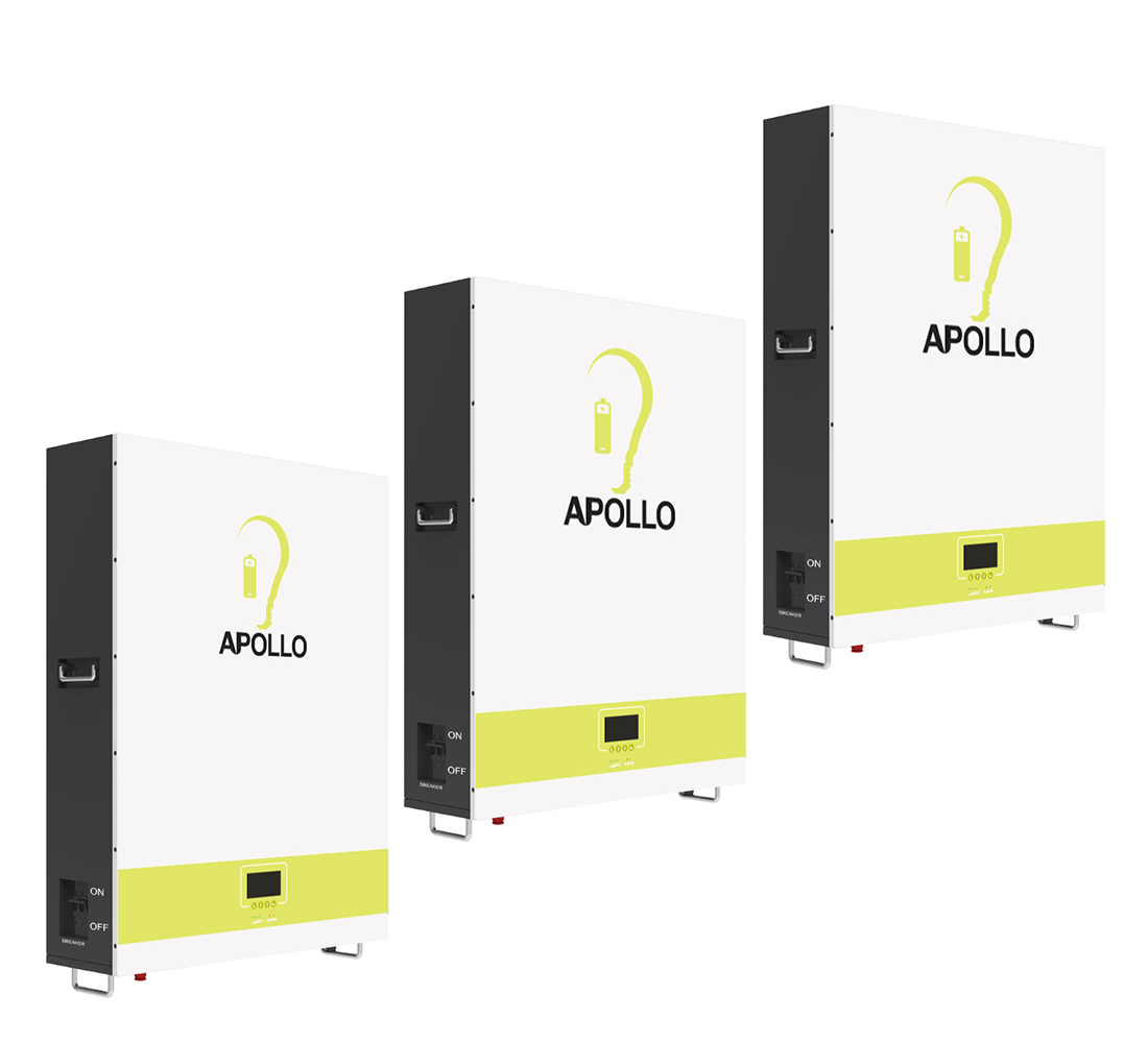 Energy Storage Battery 51.2V 100Ah LiFePO4 High Power 5.24kWh Solar Home Power System Wall Mounted APOLLO