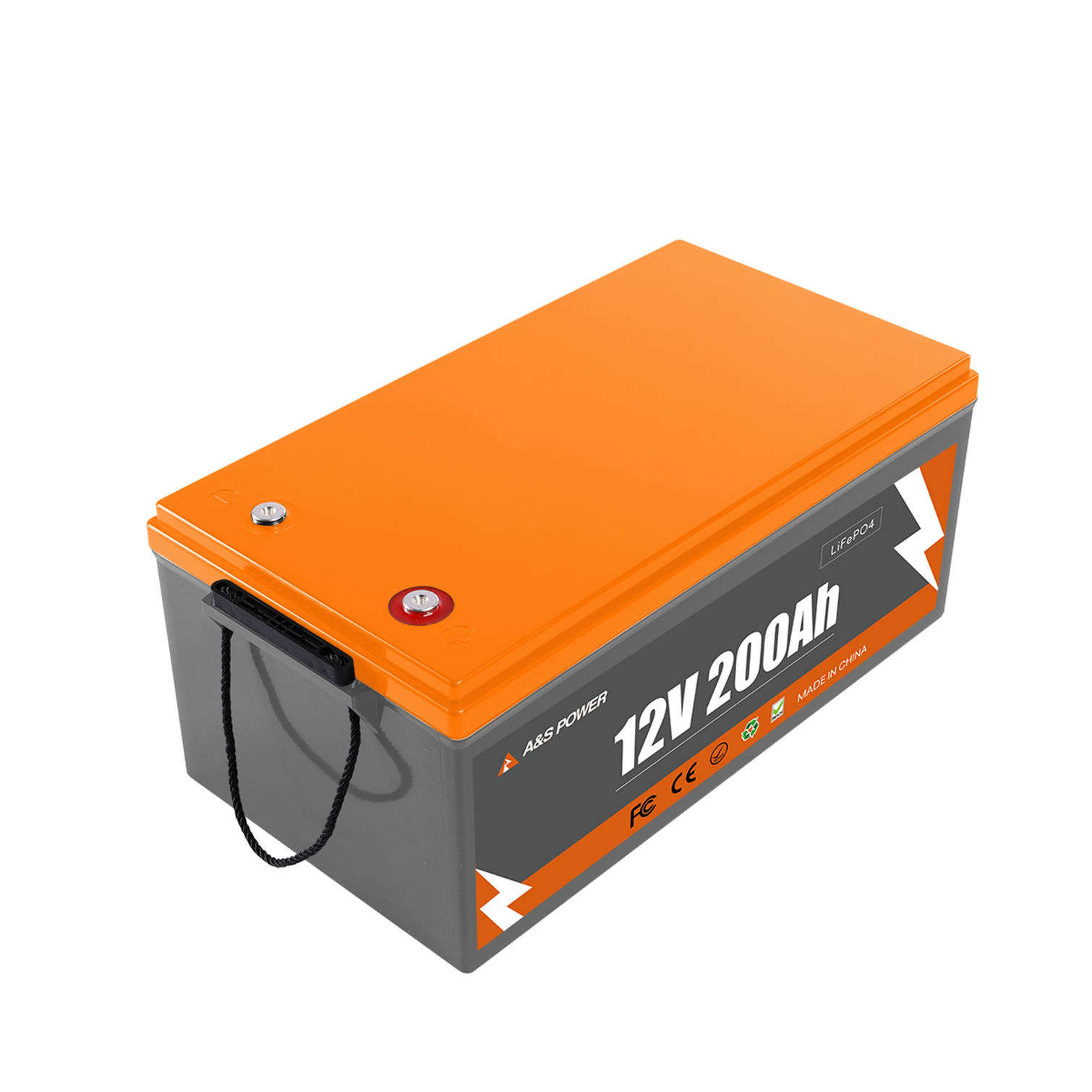 A&S 12.8V 200Ah LiFePO4 Battery High-Capacity Long-Life Smart BMS for Energy Storage and Solar Power Systems