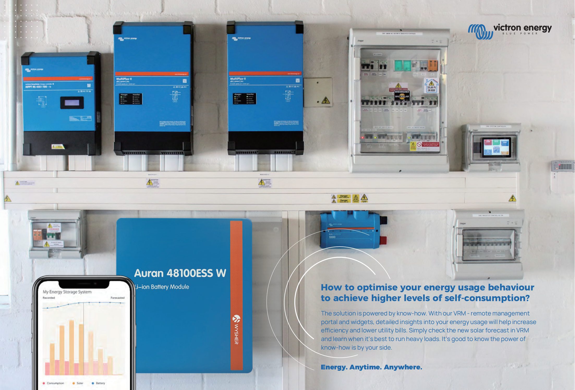 Residential Lithium Battery 48V LiFePO4 High Energy Density Backup Power Storage System WYSHER
