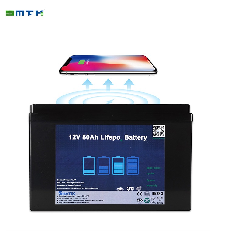 LiFePO4 Battery with Wireless Charging Function Safe Dock for Wide Compatibility in Energy Storage Applications