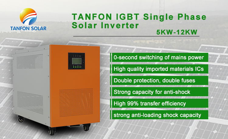 10kW Solar Power System 10KW Off-Grid Solar Generator for Home & Industrial Use with MPPT Controller and 12V Battery Storage Tanfon