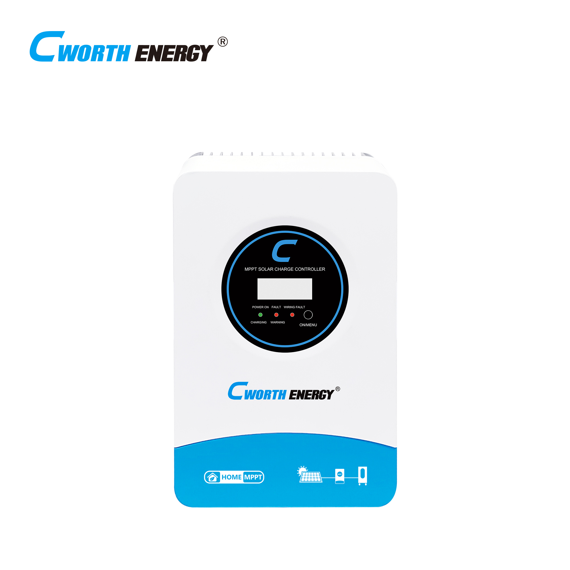 MPPT Solar Charge Controller 80A/120A High Efficiency 200VDC Input 12V 24V 48V Auto Detection for Solar Energy Storage Systems Cworth Energy