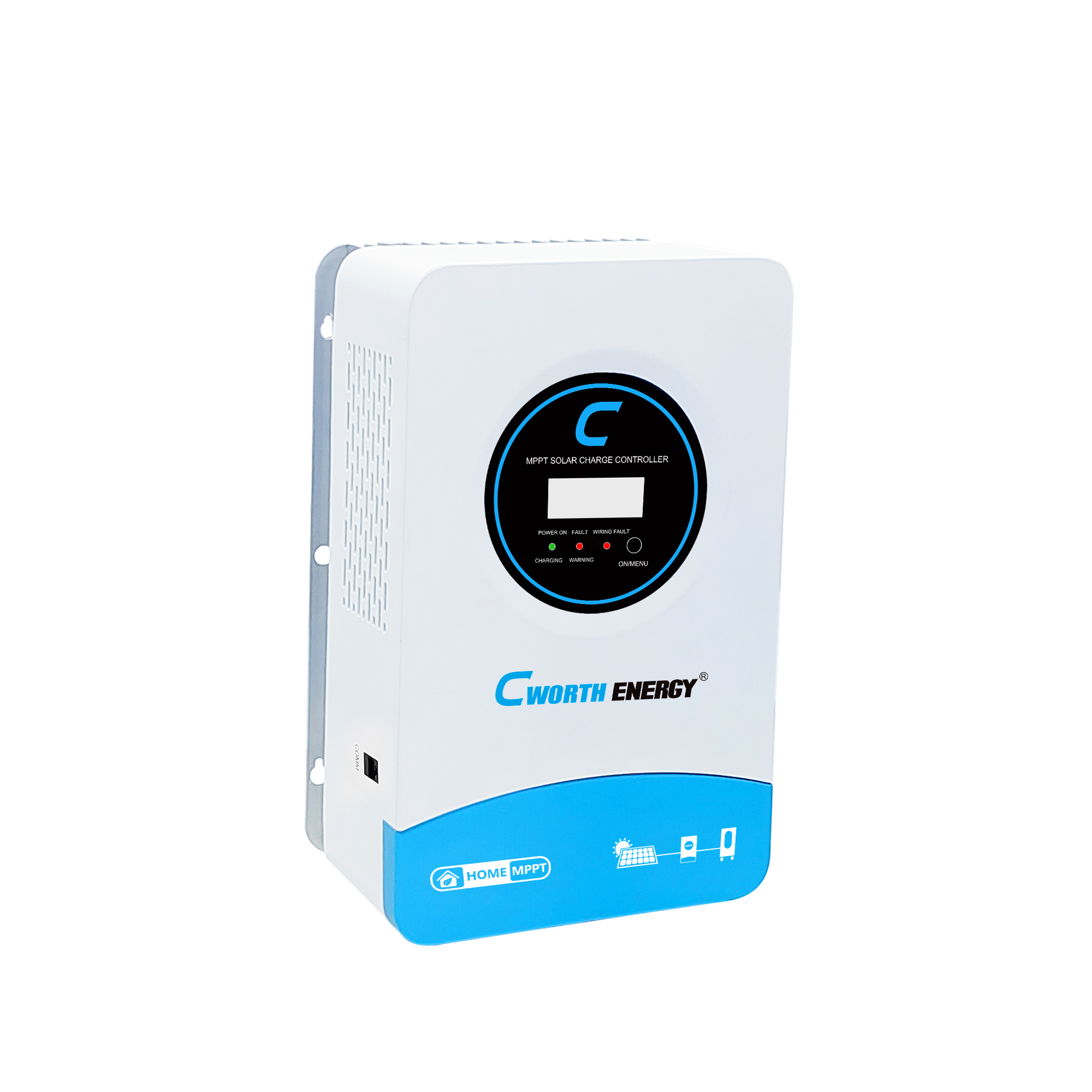 MPPT Solar Charge Controller 80A/120A High Efficiency 200VDC Input 12V 24V 48V Auto Detection for Solar Energy Storage Systems Cworth Energy
