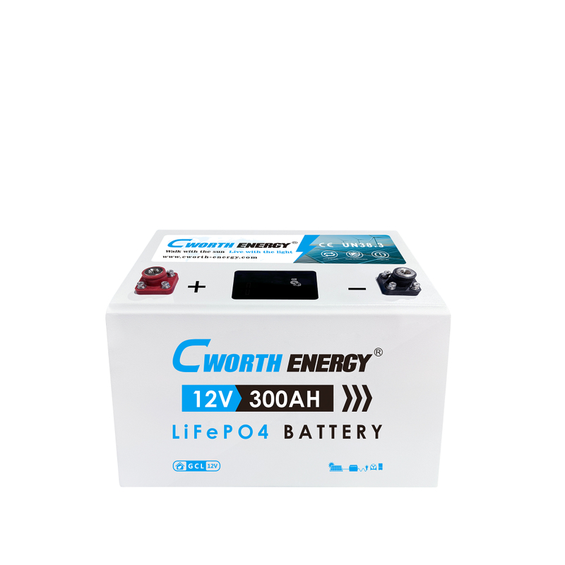 LiFePO4 Battery CE-GCL-12300 3.84KWH 12V Long Cycle Life 3 Years Warranty Modular Design Intelligent BMS Cworth Energy