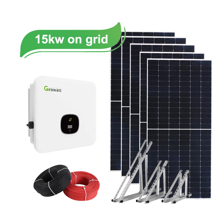 15KW On Grid Solar Power System 27x550W Mono Panels for Residential and Commercial Rooftop Installation