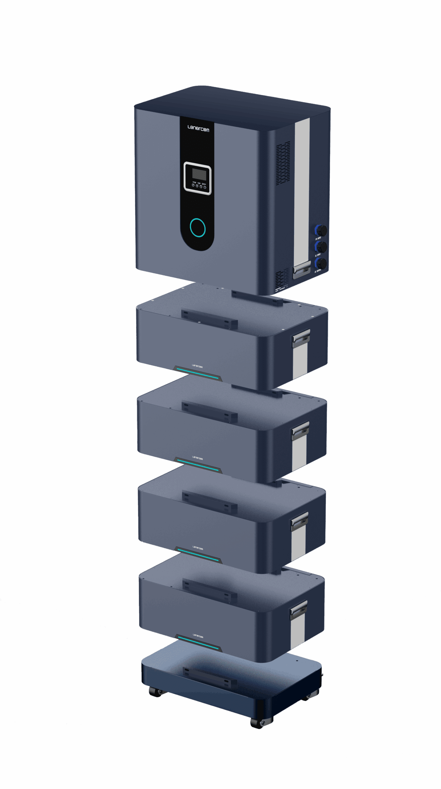 E2 Series (Low Voltage) LiFePO4 Battery 5.12kWh-40.96kWh Single-Phase 230V Residential Energy Storage System for Home UPS Lenercom