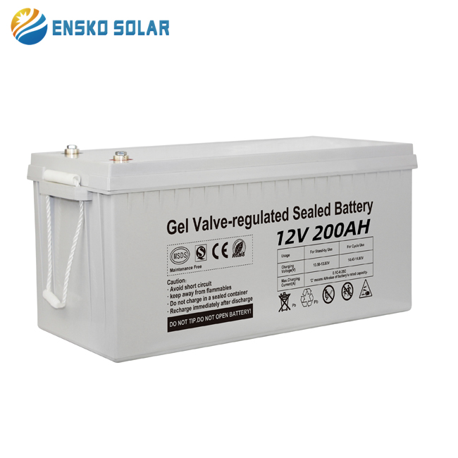 GEL Solar Battery 12V 200AH Deep Cycle Sealed AGM Gel 10HR 208Ah Off-Grid Solar System ENSKO SOLAR