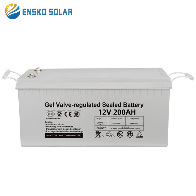 GEL Solar Battery 12V 200AH Deep Cycle Sealed AGM Gel 10HR 208Ah Off-Grid Solar System ENSKO SOLAR