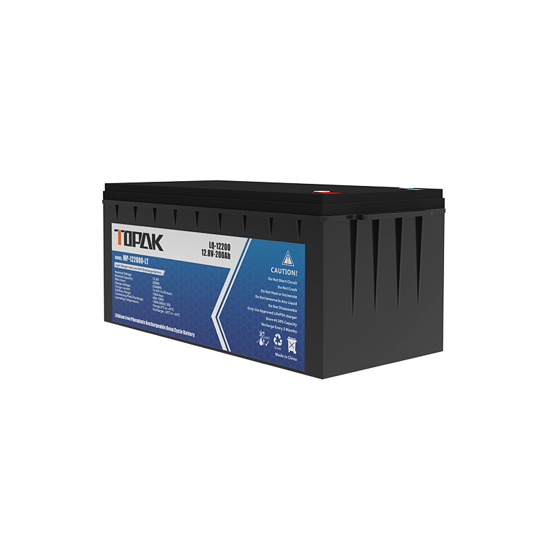 12.8V 200Ah 100A LiFePO4 Battery High-Capacity Long-Life for Solar Storage, Electric Tools, Lighting TOPAK
