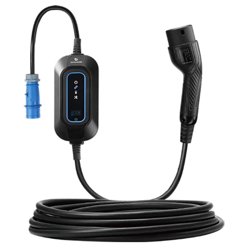 EV Charger 3.7KW/7.4KW Single Phase Portable Lightweight Design for Home and Travel Use