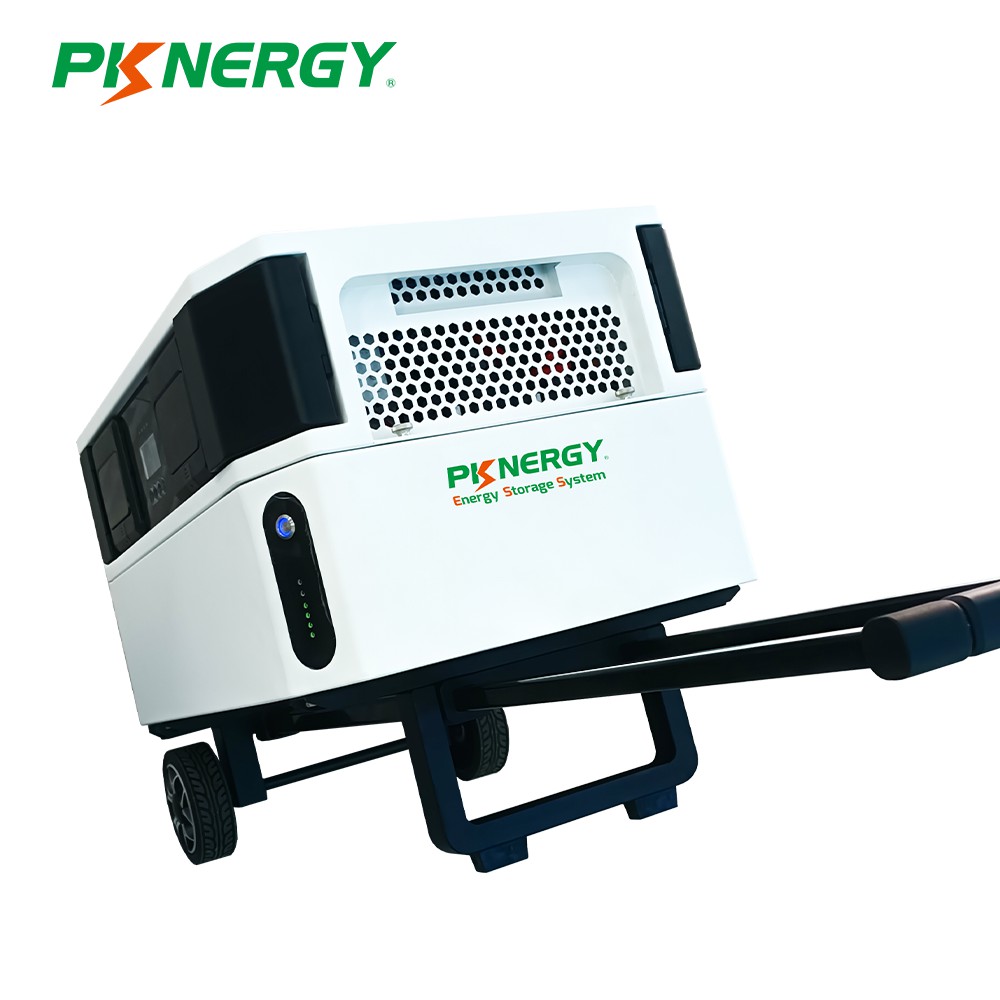 5Kwh-30Kwh Portable Solar Battery 51.2V 100Ah LiFePO4 with Strong Wheels for Outdoor Camping and Home Backup Power PKNERGY