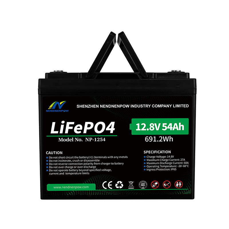 12.8V54Ah LiFePO4 Battery Lightweight, Long Cycle Life, Maintenance-Free for Solar Storage, Golf Carts, EVs