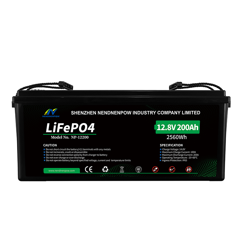 12.8V 200Ah LiFePO4 Battery Lightweight, Long Cycle Life, Maintenance-Free for Solar Energy, Golf Carts, EVs