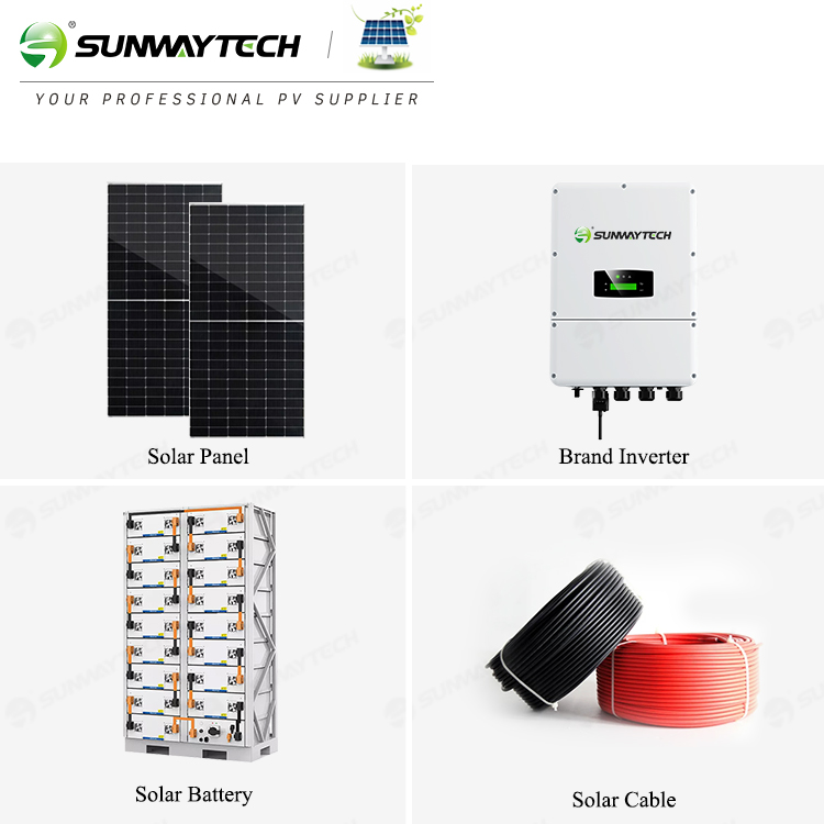 Sunway 3kw-9.6kw Solar Energy Storage System Hybrid Inverter with High Voltage Lithium Battery for Residential and Commercial Use