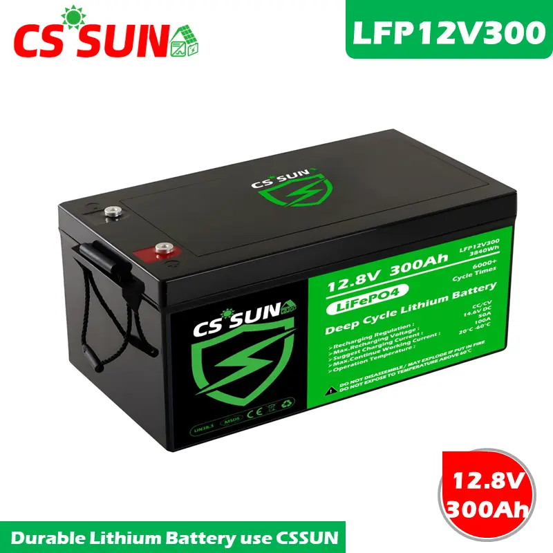 LFP12V12 12.8V 12Ah Lithium Battery LiFePO4 Deep Cycle 4000 Cycles for Solar Energy Storage CSSUN
