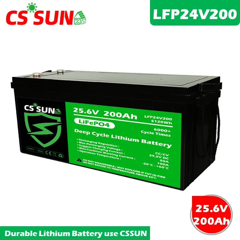 LFP24V150 25.6V 150Ah Lithium Battery Deep Cycle LiFePO4 High Cycle Life for Off-Grid Solar and Wind Energy Storage