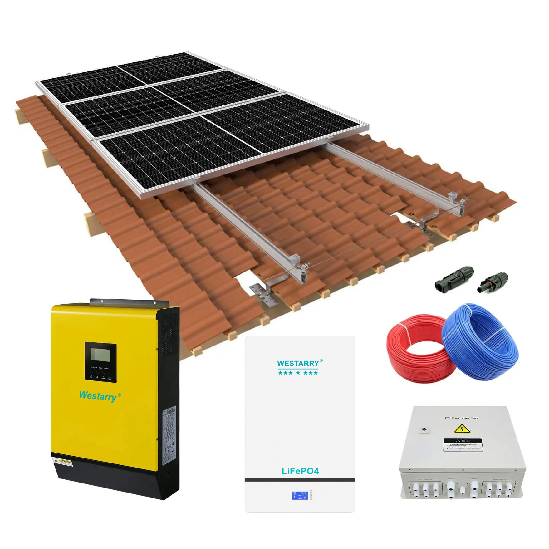 5KW Hybrid Solar System 5000W Off-Grid On-Grid Inverter Kit for Home Use Westarry