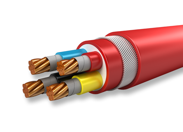 Power Cable LV - 0.6/1 kV Multi-core cables, XLPE insulated, wire armoured with copper conductor CU/XLPE/SWA/PVC IEC 60502-1 for Industrial & Urban Power Distribution