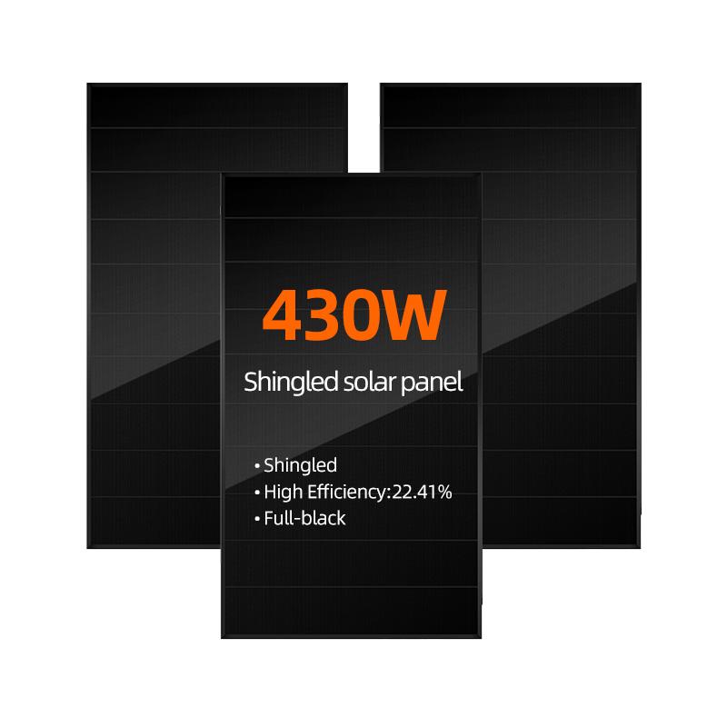 Solar Shingles All Black Mono 410-430W High Efficiency Roof Integrated Photovoltaic Modules