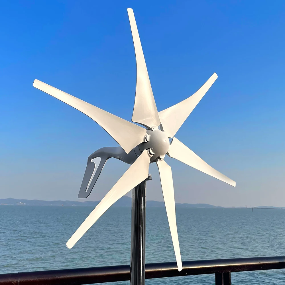 Wind Turbine Generator 1000W 12V/24V 6-Blade Efficient Off-Grid Power Solution for Home and Commercial Use Inki