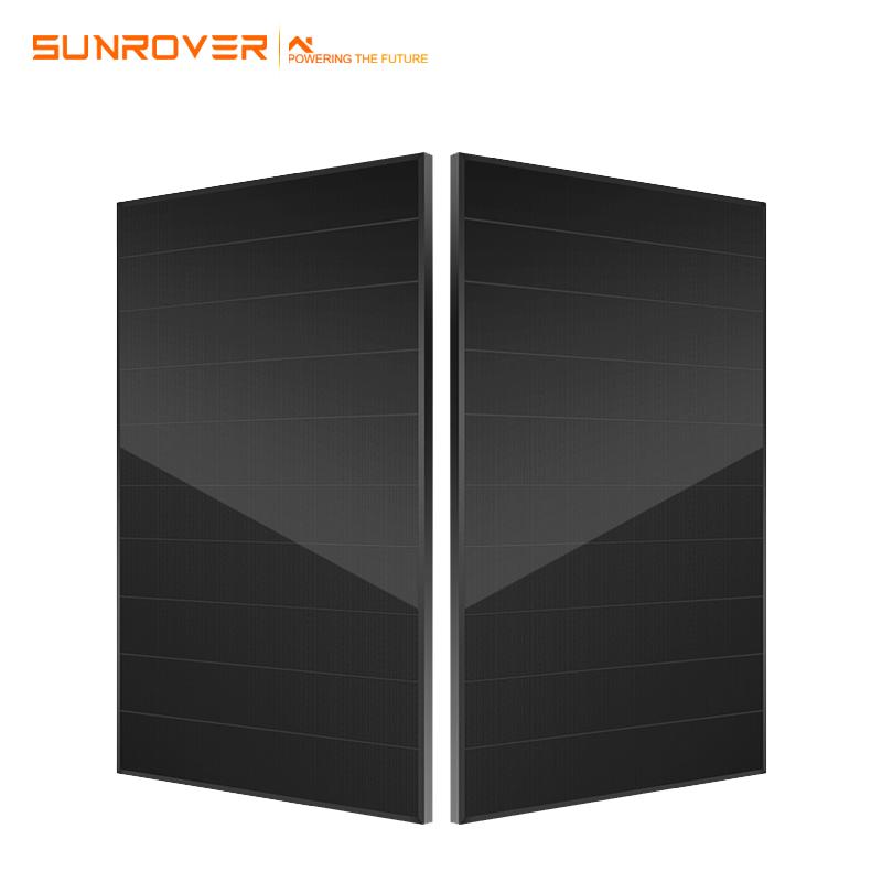 Full Black Solar Panel 400W Monocrystalline PERC 21.34% Efficiency All-Black Frame for Residential and Commercial Rooftop Installations Sunrover