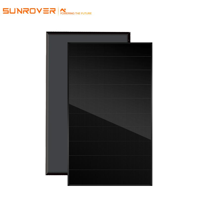 400w shingled solar panels All Black Mono PERC 21.89% Efficiency Commercial Rooftop Solar Power Sunrover