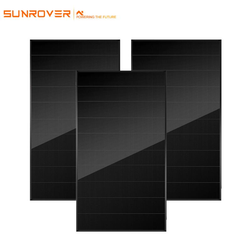 Full Black Solar Panel 400W Monocrystalline PERC 21.34% Efficiency All-Black Frame for Residential and Commercial Rooftop Installations Sunrover