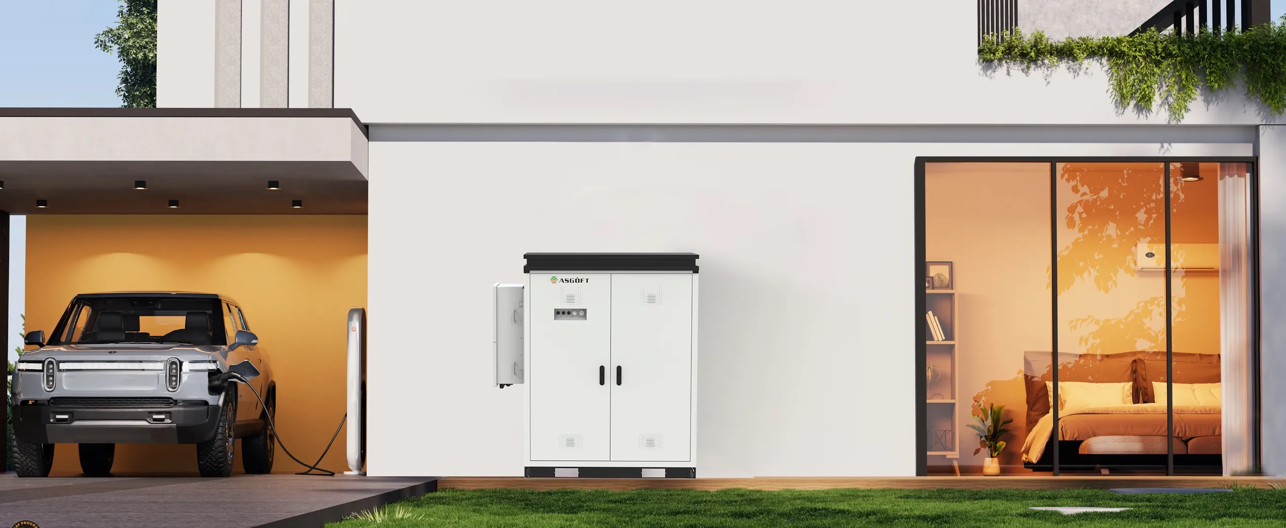 100kWh HV Cabinet ESS 102.4Wh 512V 100Ah Expandable Outdoor Energy Storage System for Home and Commercial Use ASGOFT
