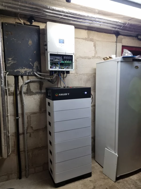 100kWh HV Cabinet ESS 102.4Wh 512V 100Ah Expandable Outdoor Energy Storage System for Home and Commercial Use ASGOFT