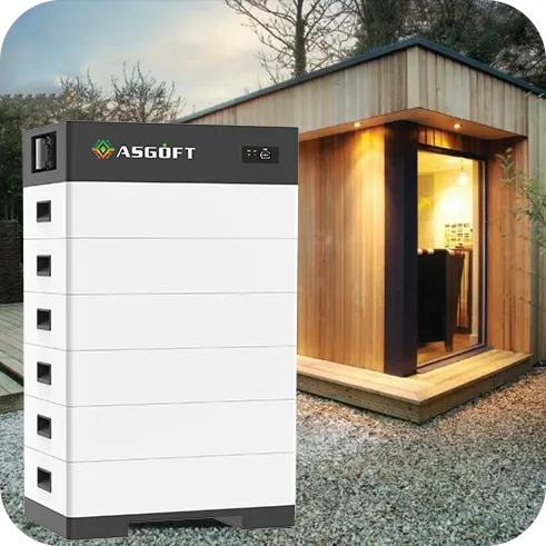 High Voltage Stackable Battery 30.72kWh 153.6V-409.6V for Solar Energy Storage and Home Backup Power ASGOFT
