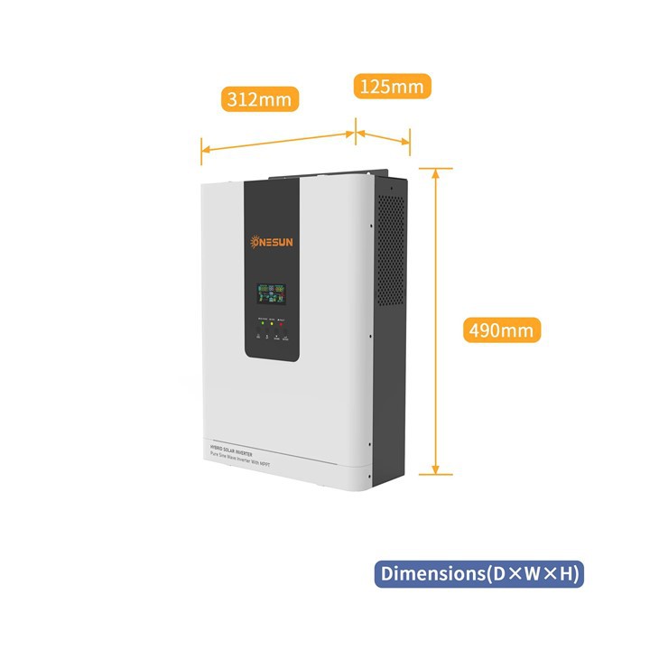 Solar Power Inverter Hybrid Off Grid 5KW/6KW Pure Sine Wave MPPT 3x Surge Capacity for Home Farm Industrial Use