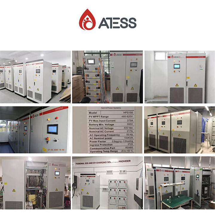 ATESS HPS 150KW HYBRID INVERTER Three Phase IP20 RS485/CAN Off-Grid On-Grid Solar System