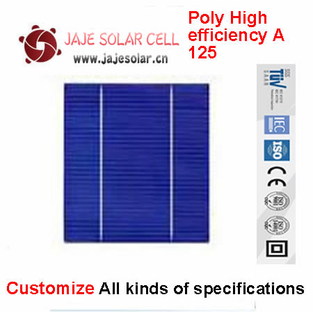 125 Poly Solar Cell High-Efficiency 18.5% Power Generation for Residential and Commercial PV Systems JAJE
