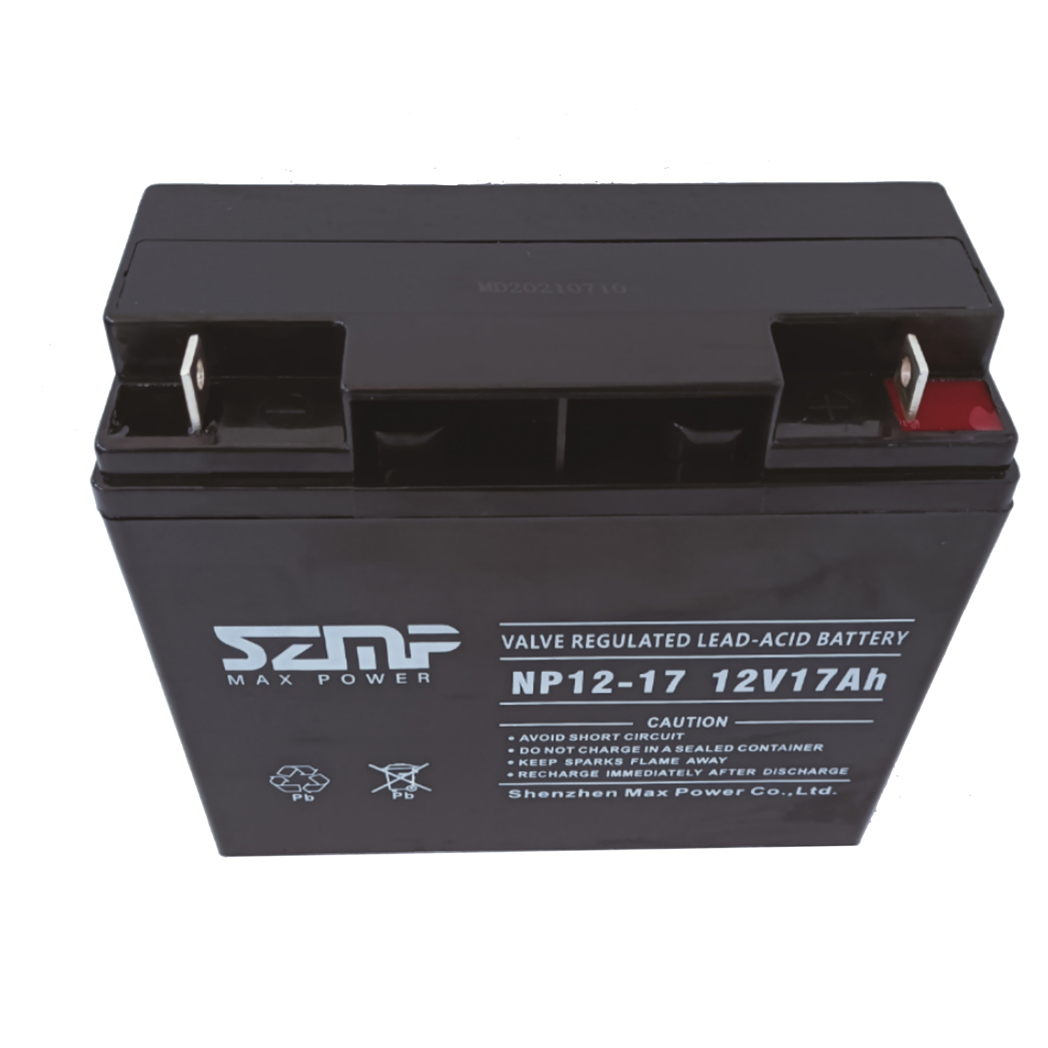 12V17AH Sealed Lead Acid Battery 12 Volt 17Ah Rechargeable VRLA AGM for Solar Backup UPS Power Systems MAXPOWER