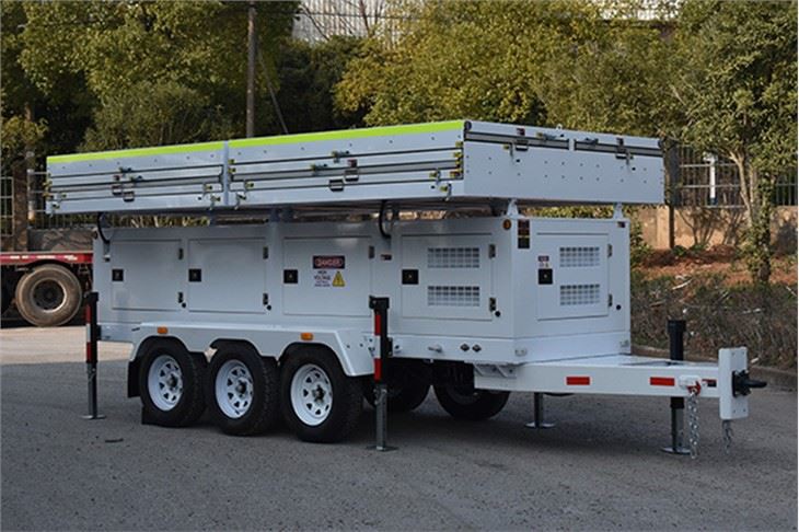 Hipower Solar Power Station 5.76kWh GEL Battery Monocrystalline Panels Trailer-Mounted for Construction Telecom Sites Biglux