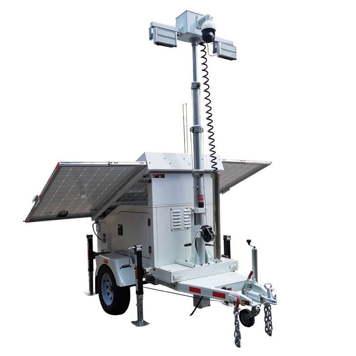 Solar CCTV Light Tower with MPPT and 4G Remote Control for Military Operations Biglux