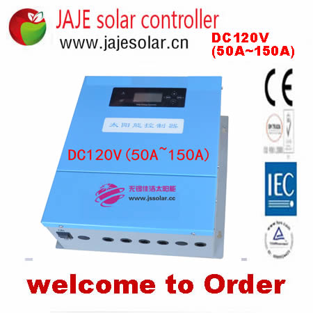 DC120V(50A-150A) Solar Charge Controller PWM Charging, 120V Battery System for Off-Grid Solar Power JAJE