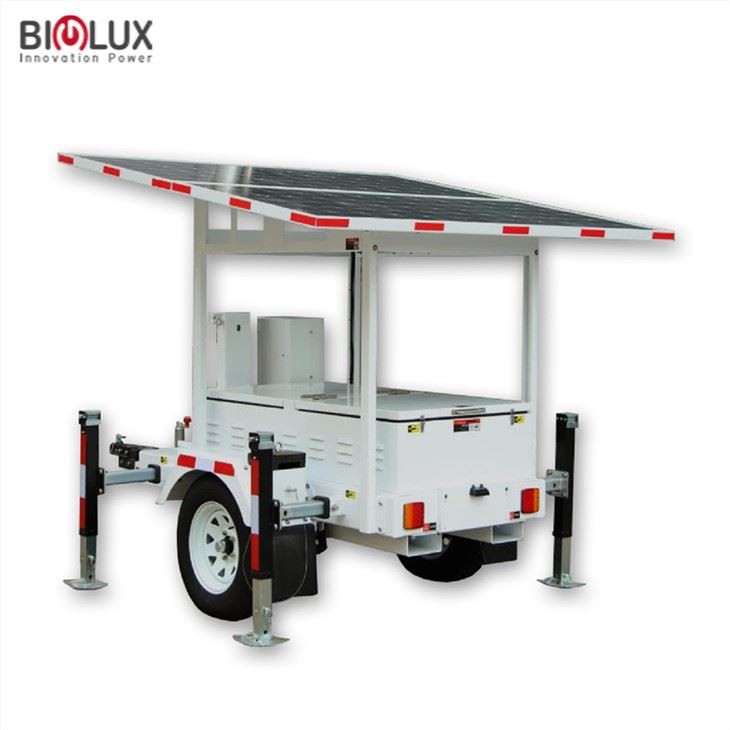 Off Grid Solar Power System 4800Wh GEL Battery Mono Crystalline Panel for Construction Site Lighting and Surveillance BIGLUX