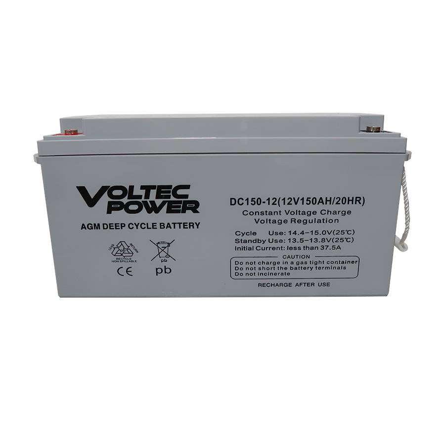 Deep Cycle Series AGM Batteries 30% Longer Cycle Life for Solar Storage and Marine Use VOLTEC